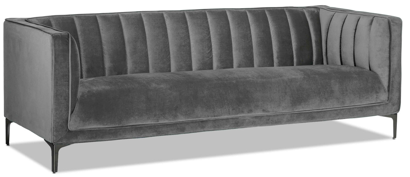 Celina Sofa and Loveseat Set - Light Grey