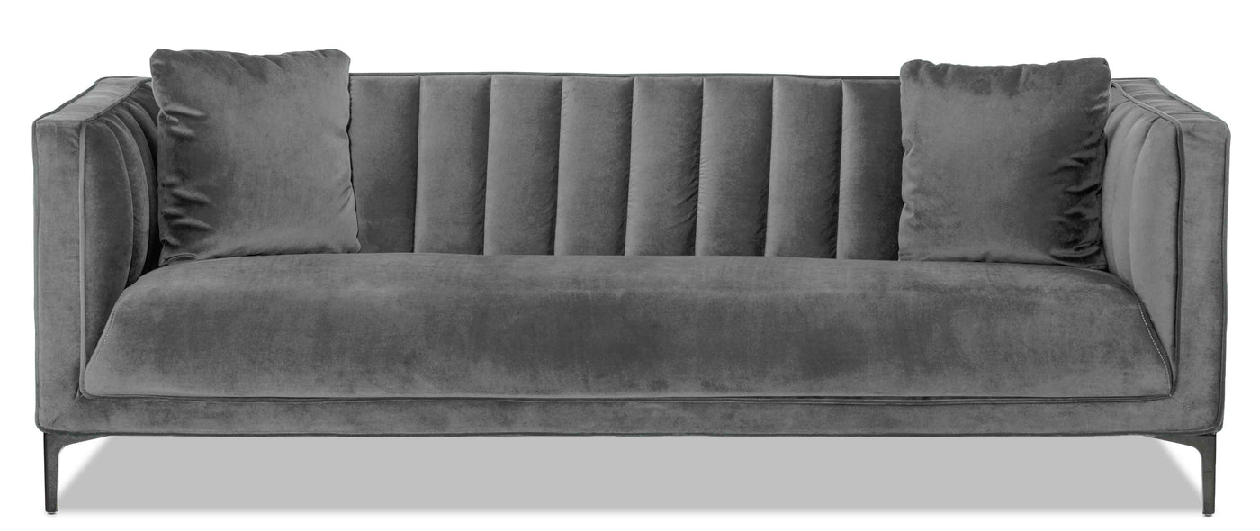 Celina Sofa and Loveseat Set - Light Grey