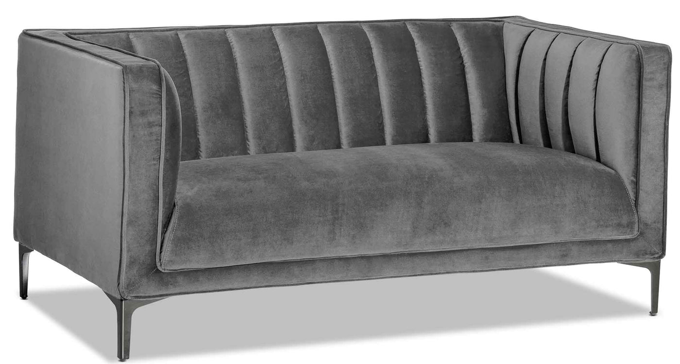 Celina Sofa and Loveseat Set - Light Grey