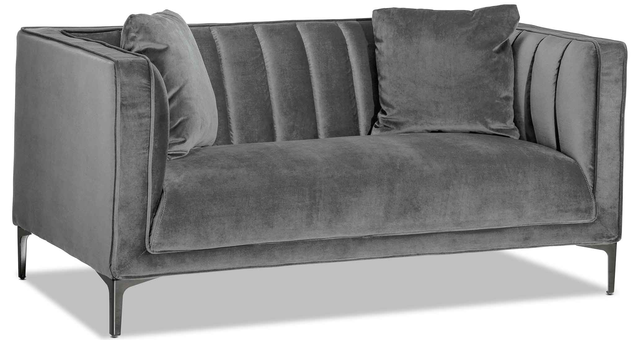 Celina Sofa and Loveseat Set - Light Grey