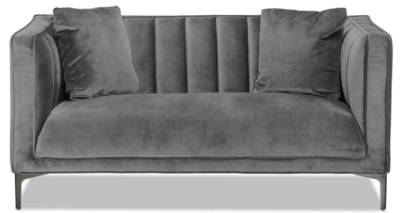 Celina Sofa and Loveseat Set - Light Grey