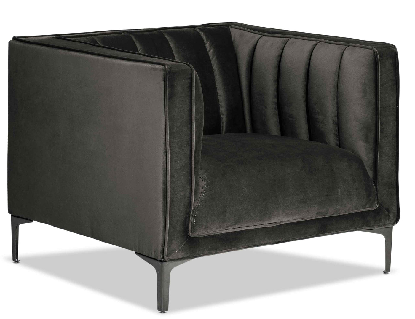 Celina Sofa and Chair Set - Dark Grey
