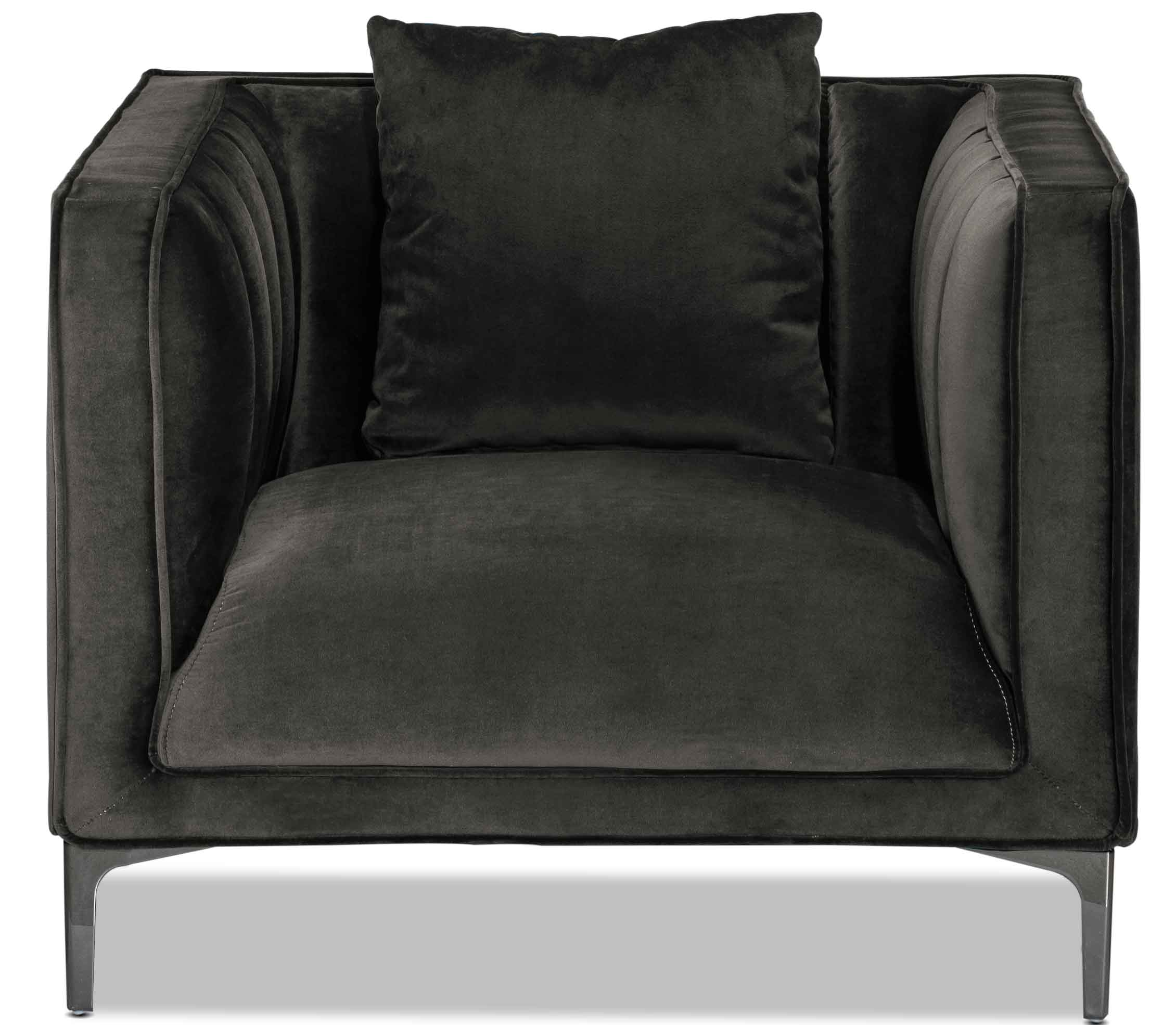 Celina Sofa and Chair Set - Dark Grey