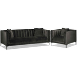 Celina Sofa and Chair Set - Dark Grey