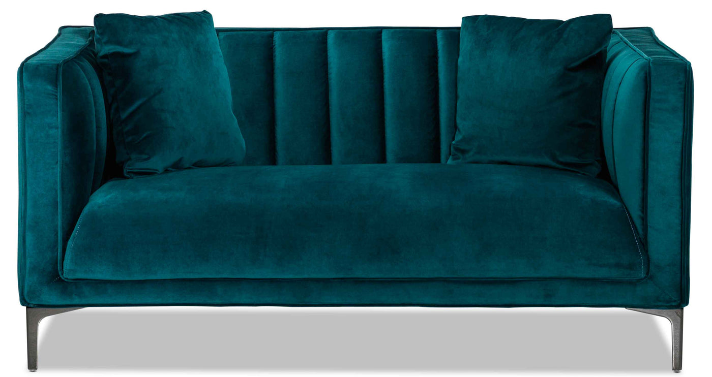 Celina Sofa and Loveseat Set - Green