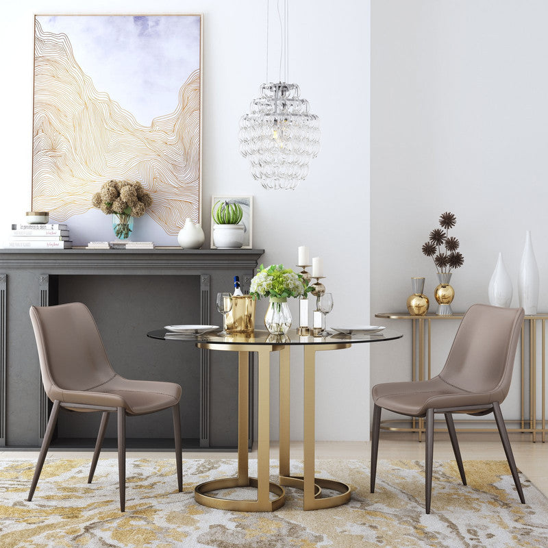 Teglberg Dining Chair - Greyish Brown/Walnut - Set of 2