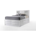 Hillary Full Platform Storage Bed - White
