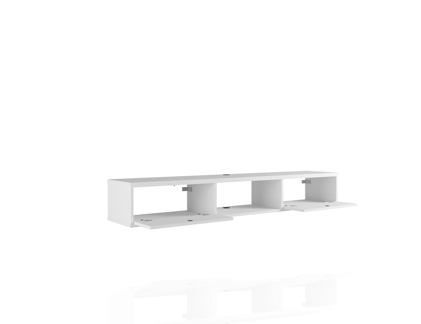 Lekedi 63" Entertainment Centre / Floating Desk – White
