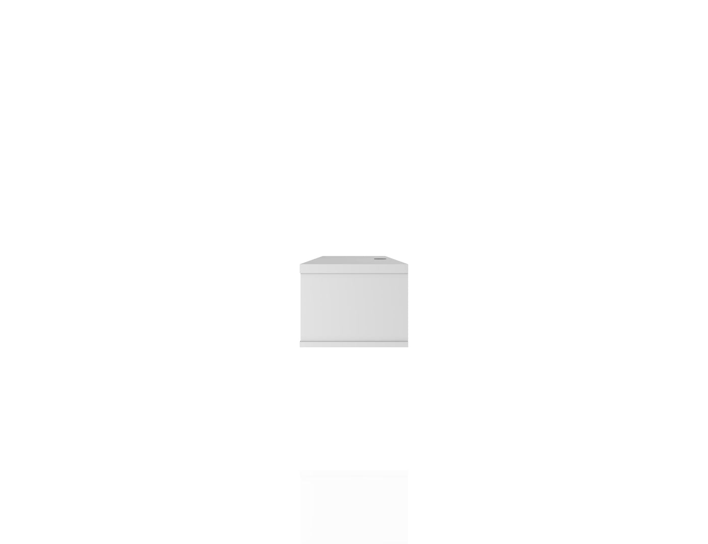 Lekedi 63" Entertainment Centre / Floating Desk – White