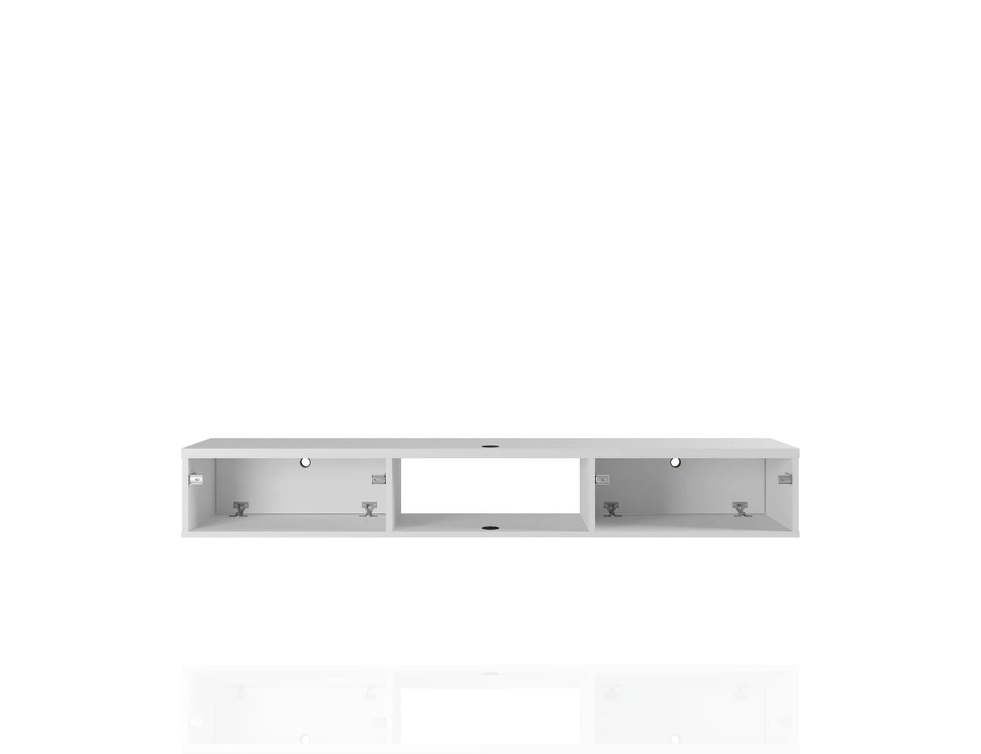Lekedi 63" Entertainment Centre / Floating Desk – White
