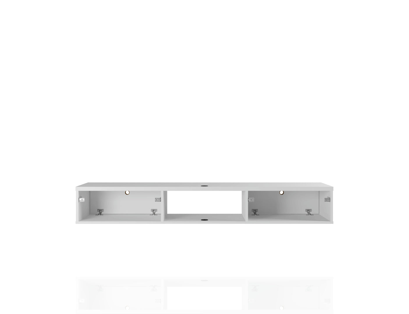 Lekedi 63" Entertainment Centre / Floating Desk – White