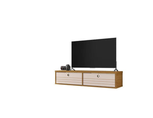 Lekedi 42" Floating Entertainment Centre - Cinnamon/Off White