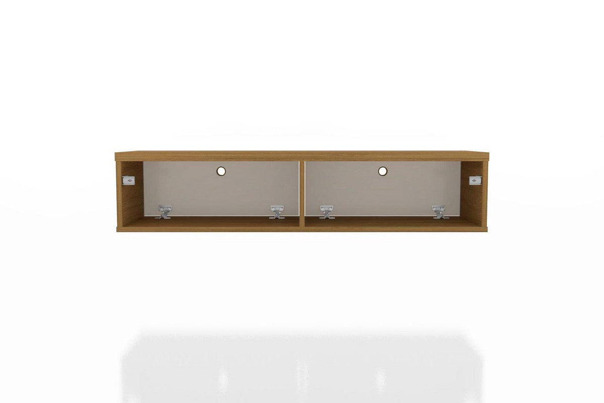 Lekedi 42" Floating Entertainment Centre - Cinnamon/Off White