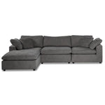 Cirrus 4-Piece Modular Sectional with Ottoman - Grey