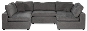 Cirrus 5-Piece Modular Sectional - Grey
