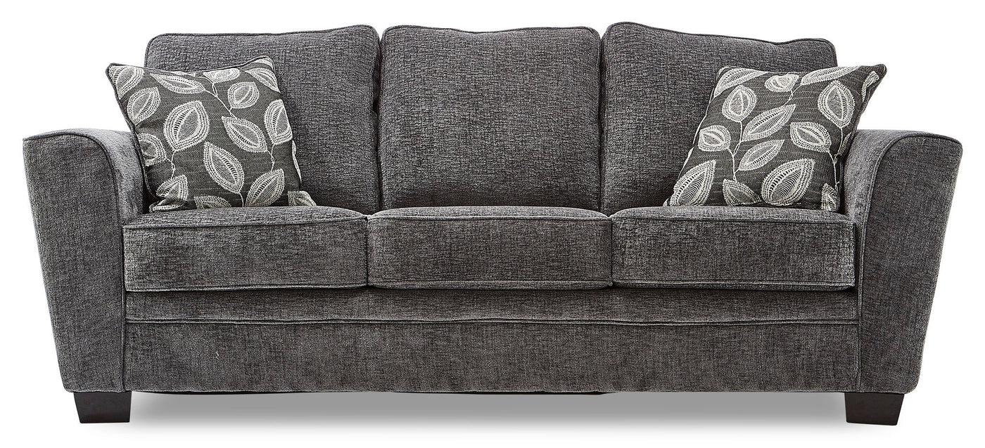 Daisy Sofa and Loveseat - Charcoal