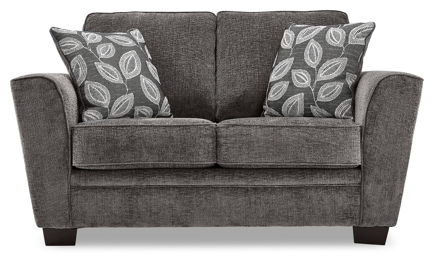 Daisy Sofa and Loveseat - Charcoal