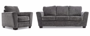 Daisy Sofa and Chair Set - Charcoal