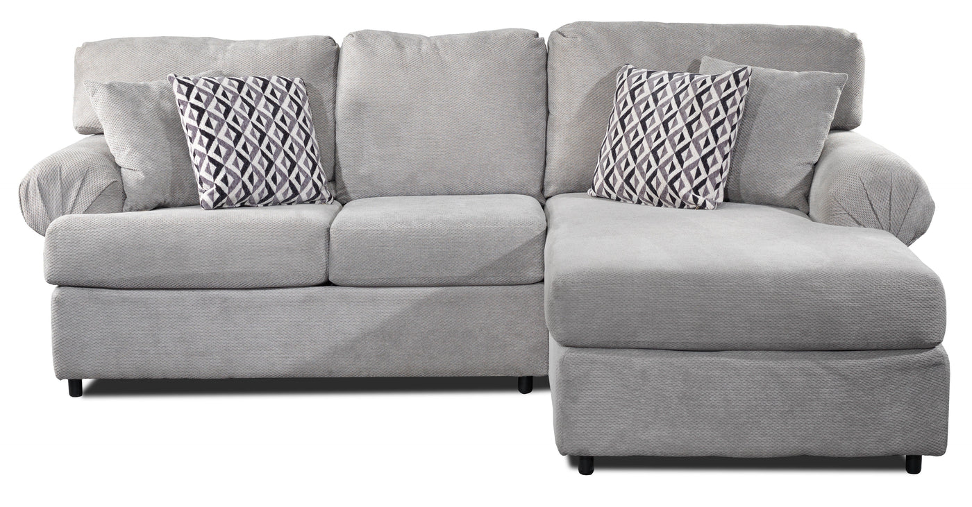 Jupiter 2-Piece Sectional with Right-Facing Chaise - Ash