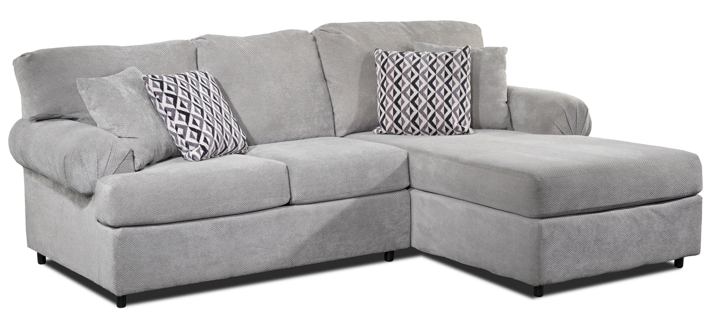Jupiter 2-Piece Sectional with Right-Facing Chaise - Ash