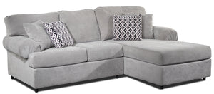 Jupiter 2-Piece Sectional with Right-Facing Chaise - Ash