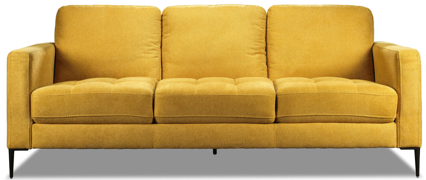 Leanne Sofa, Loveseat and Chair Set - Yellow