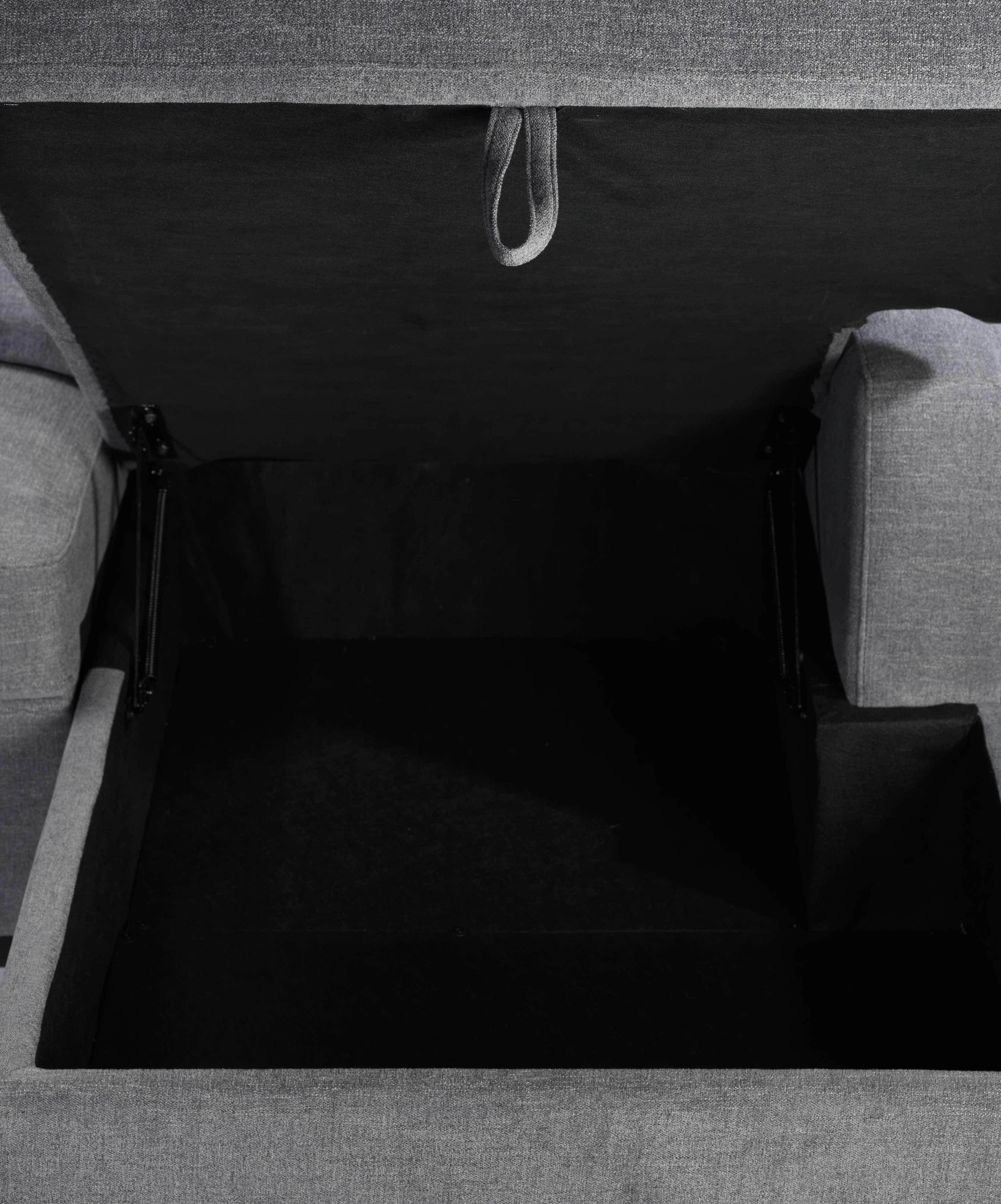 Oats 2-Piece Reclining Sectional with Storage - Grey
