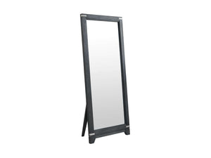 Laguna Floor Mirror - Weathered Oak, Black
