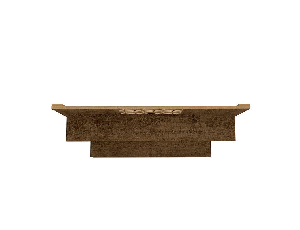 Cingoli Floating Entertainment Centre - Rustic Brown/3D Brown Print