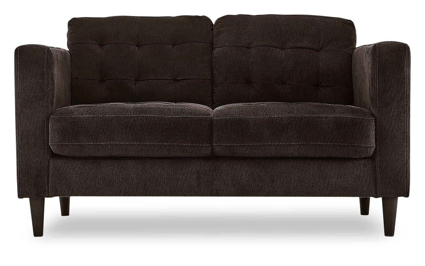 Anthena Sofa and Loveseat Set - Dark Chocolate