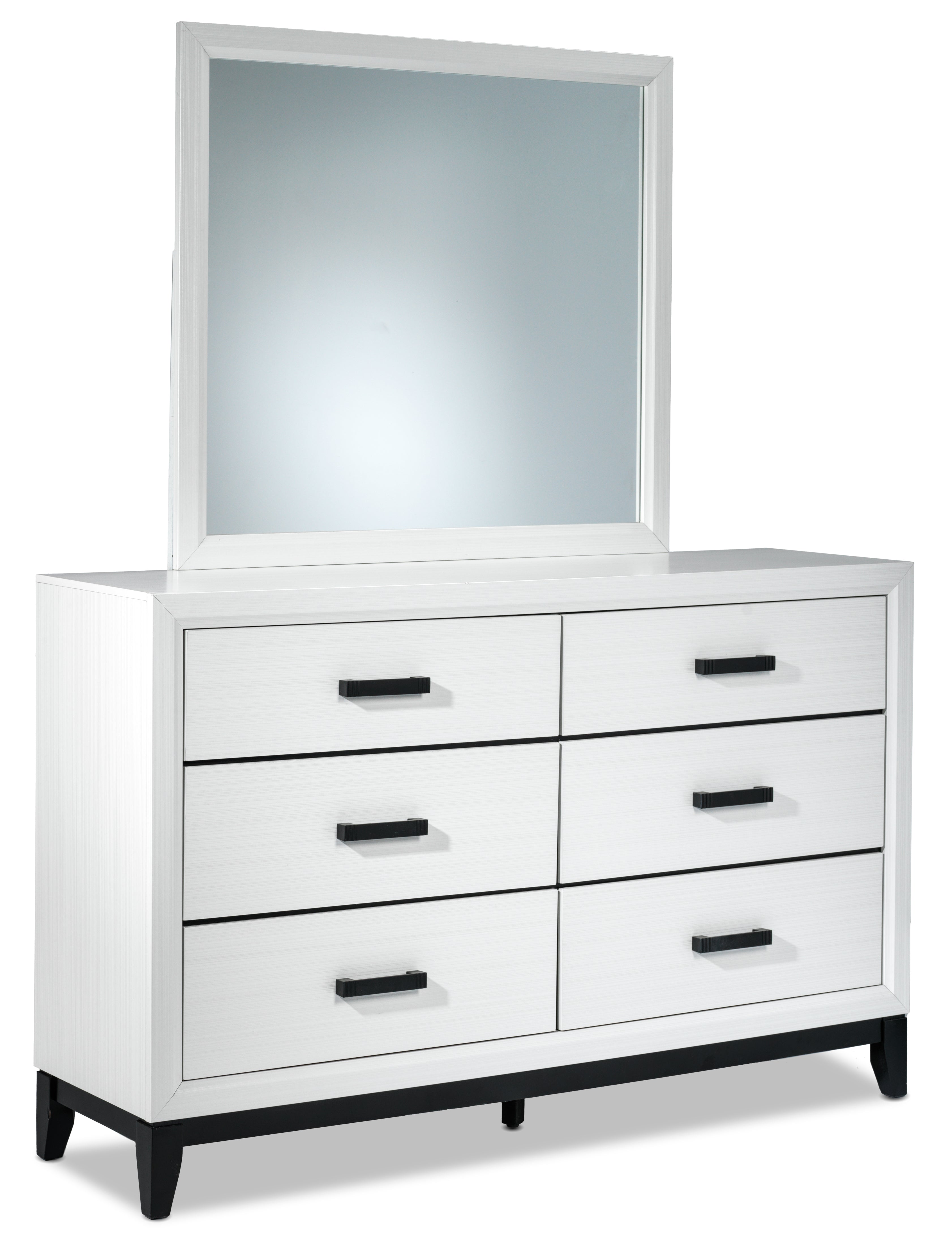 Frost 6-Piece King Bedroom Package - White, Black