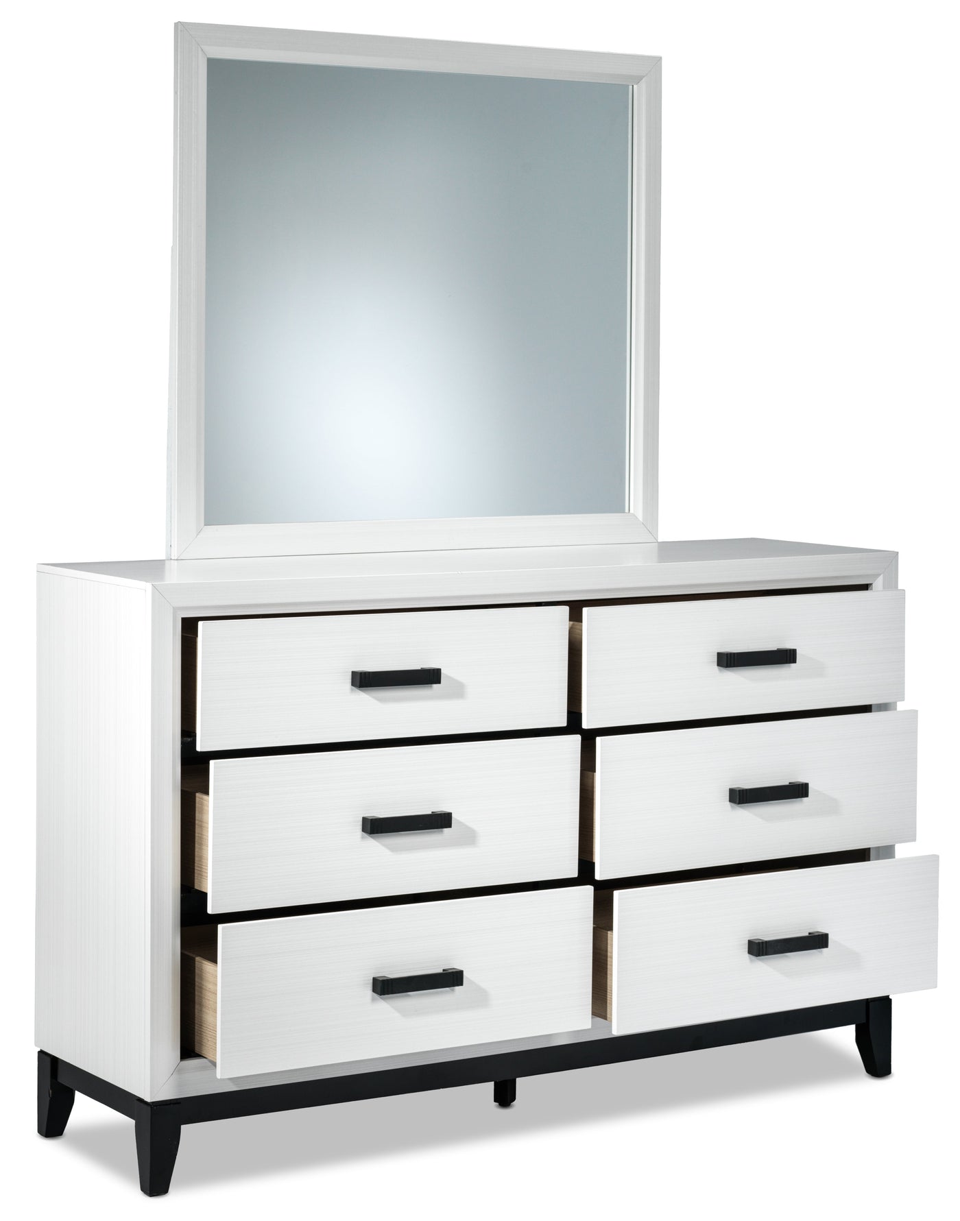 Frost 6 Drawer Dresser - White, Black