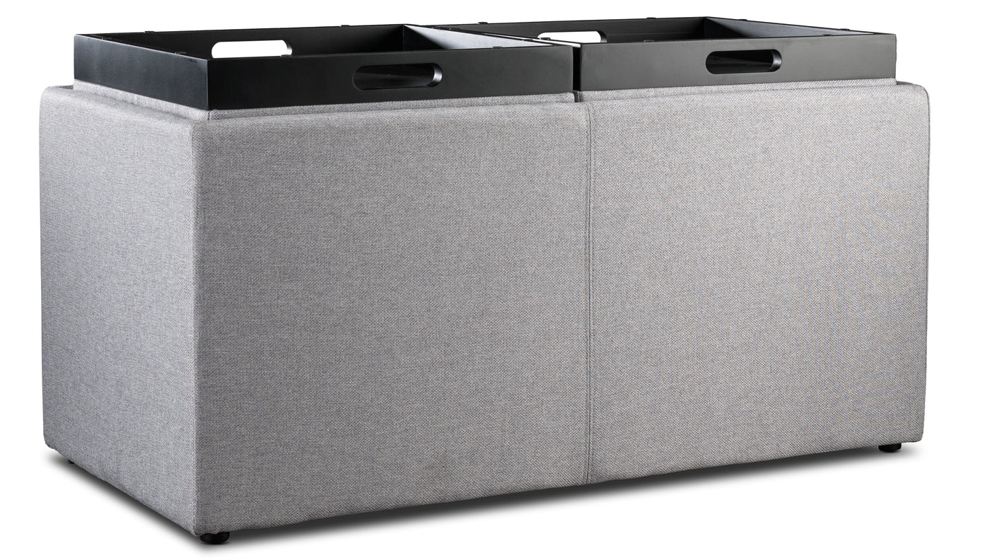 Malmo Ottoman - Light Grey