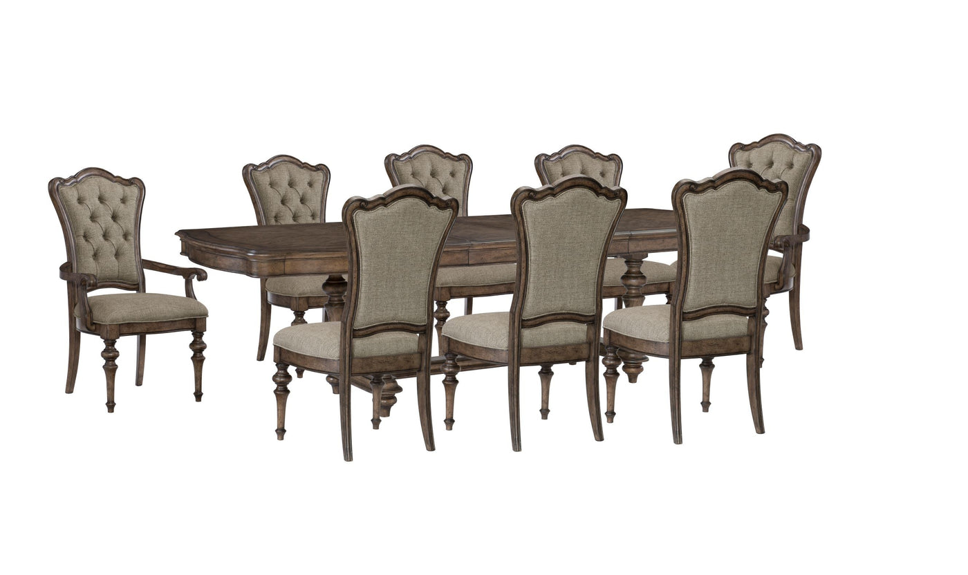 Andrea 9-Piece Dining Set - Brown