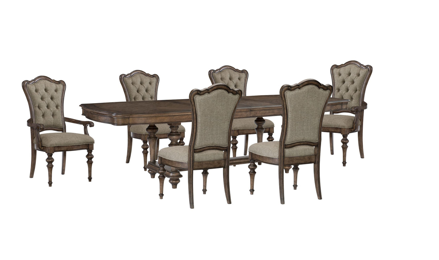 Andrea 7-Piece Dining Set - Brown