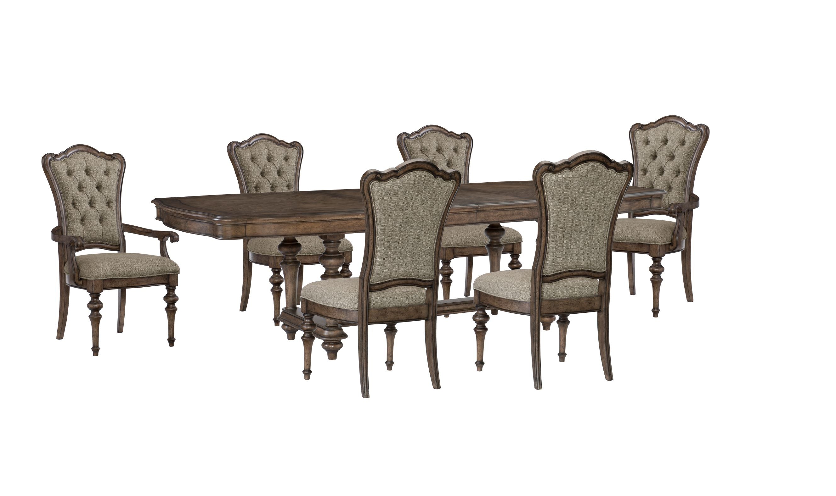 Andrea 7-Piece Dining Set - Brown