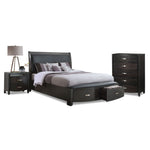 Cinema 5-Piece King Storage Bedroom Package - Charcoal