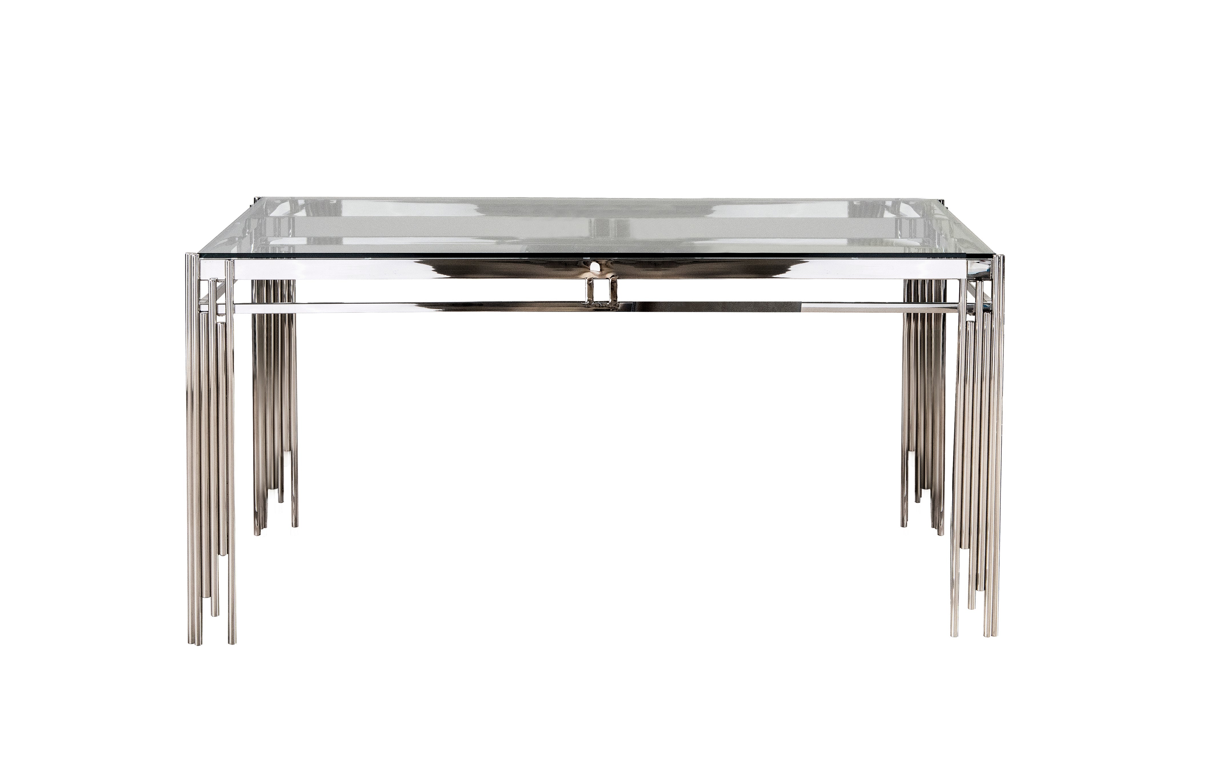 Jasmine Dining Table - Glass and chrome