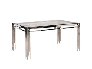 Jasmine Dining Table - Glass and chrome