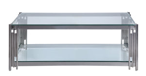 Liana Coffee Table - Glass and Stainless Steel