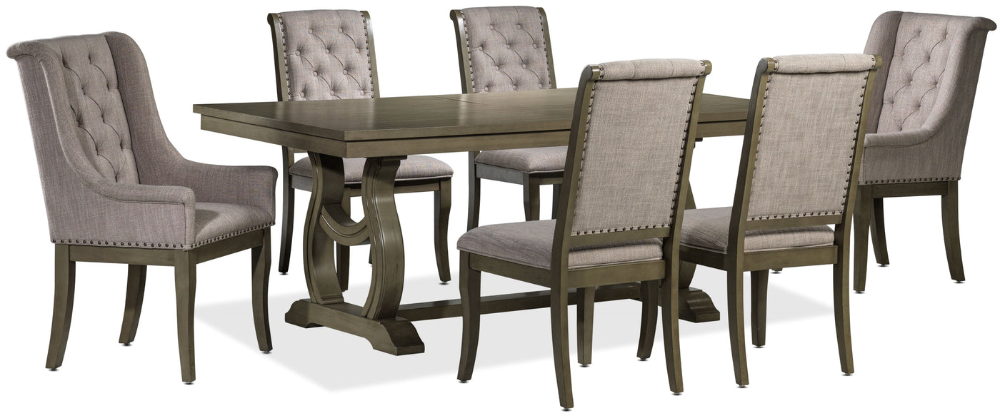 Cleopatra 7-Piece Dining Room Set - Oak