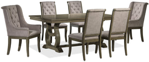Cleopatra 7-Piece Dining Room Set - Oak