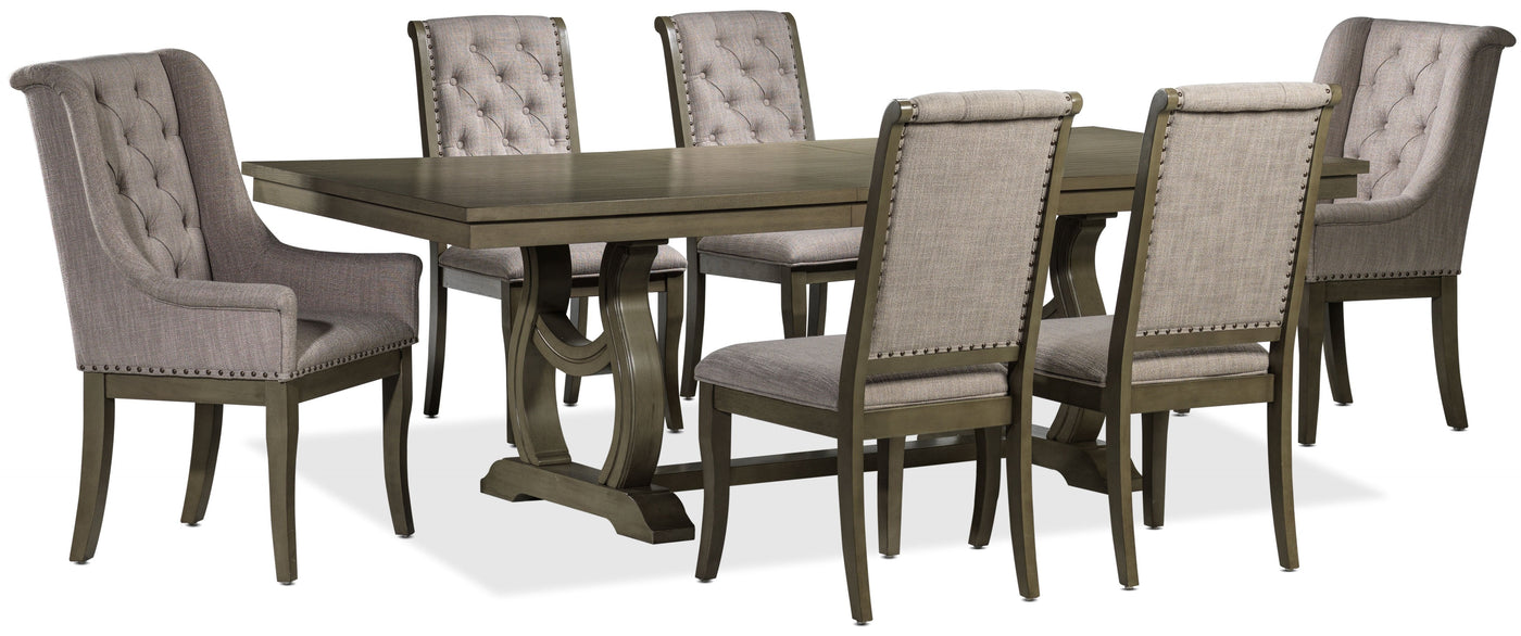 Cleopatra 7-Piece Dining Room Set - Oak