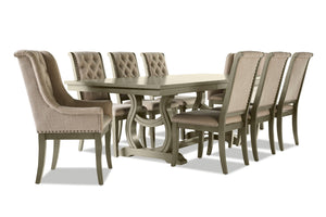 Cleopatra 9-Piece Dining Room Set - Oak