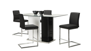 Atlas 5-Piece Counter Height Dining Set - Black, White