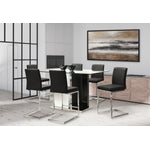 Atlas 7-Piece Counter Height Dining Set - Black, White