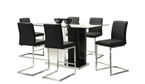 Atlas 7-Piece Counter Height Dining Set - Black, White