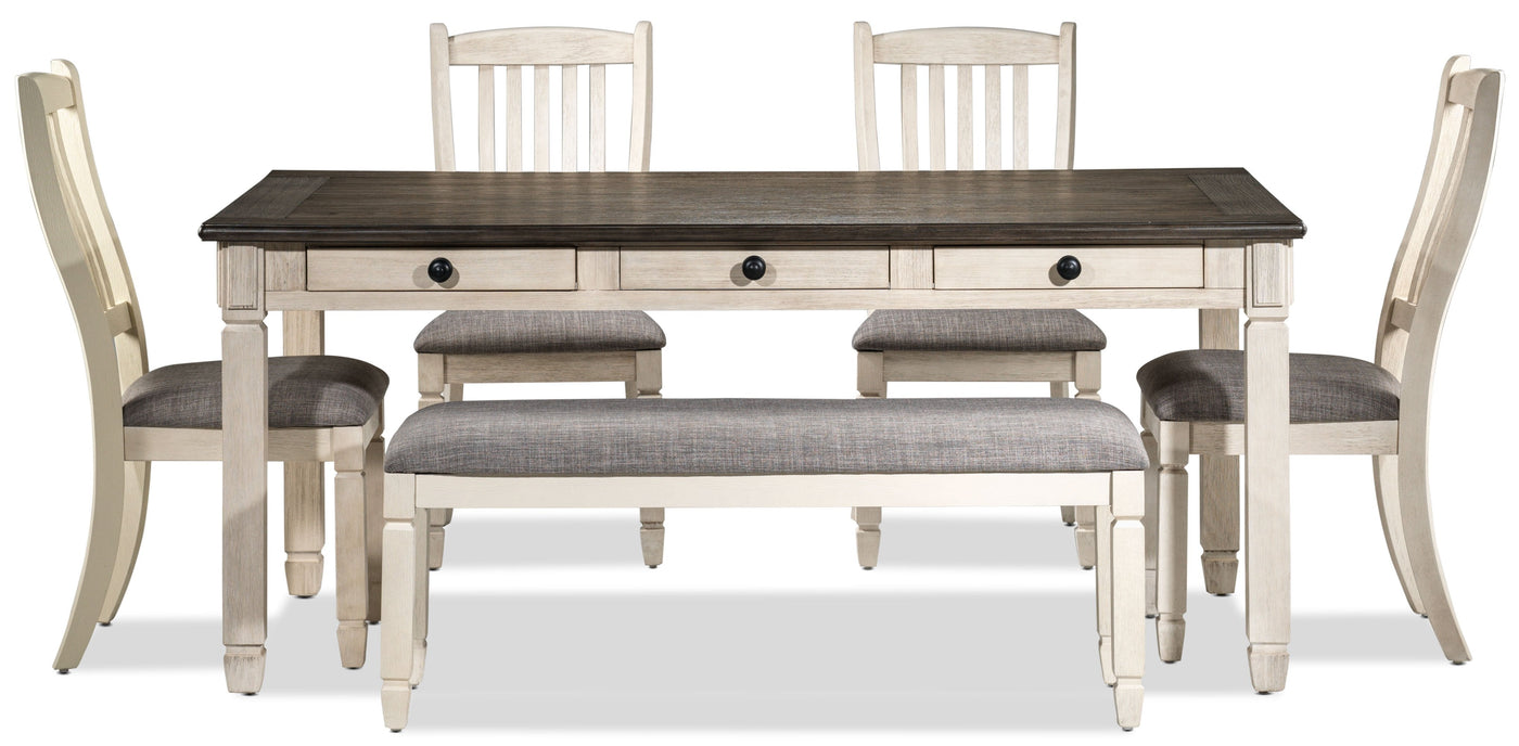 Harold 6-Piece Dining Set - Antique White