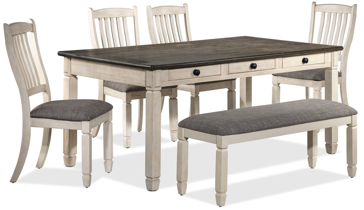 Harold 6-Piece Dining Set - Antique White