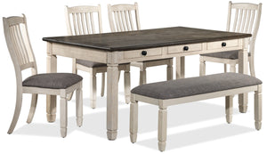 Harold 6-Piece Dining Set - Antique White
